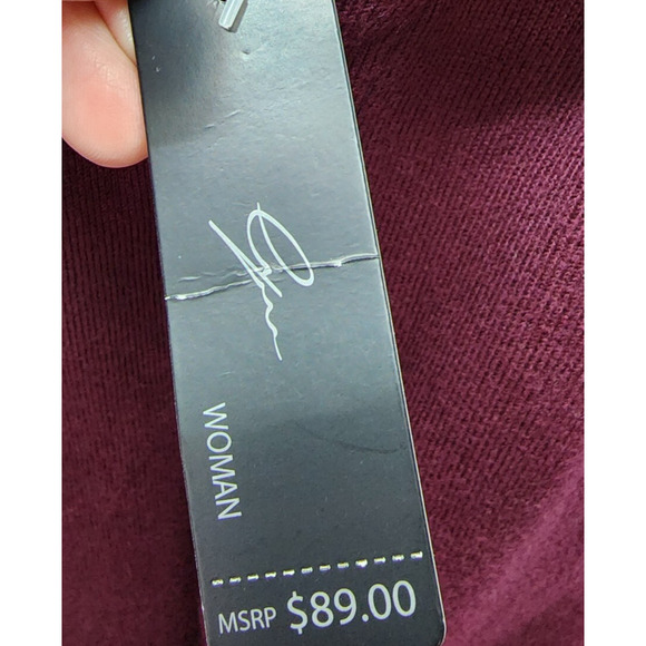 NWT Cyrus Sweater Woman Plus 3X Burgundy Pullover Stretchy Flowy Office Church - Picture 10 of 12